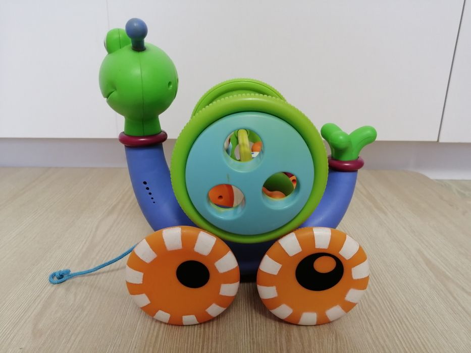 Развивающая музыкальная игрушка, каталка + пальчиковый лабиринт Улитка