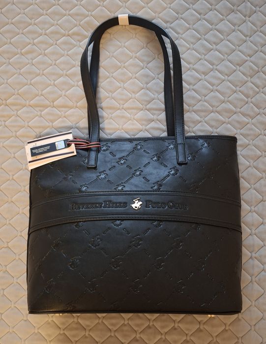 Beverly Hills Polo Club NOWA torebka shopper A4 czarna BHPC