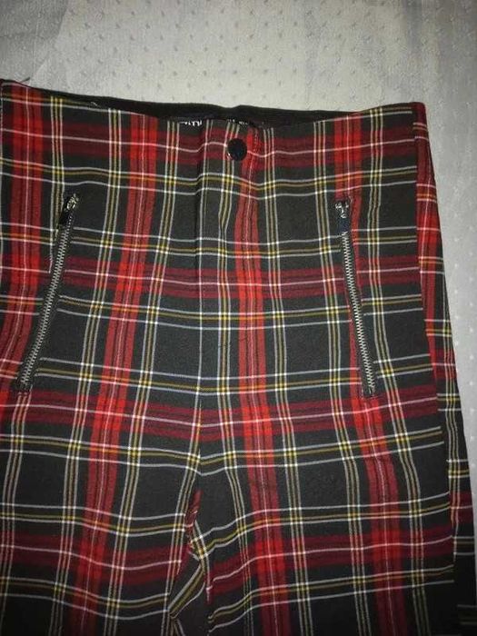 Zara spodniejeggins treginsy  krata święta S