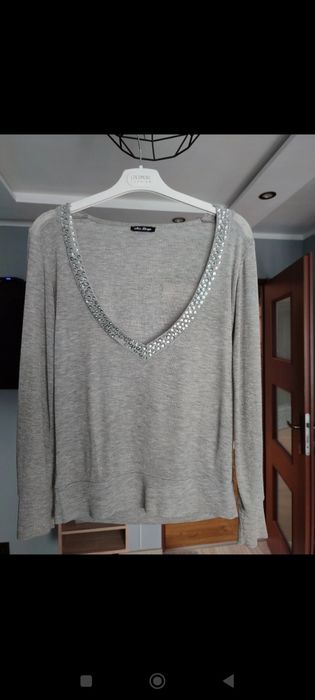 Bluzeczka srebrna z cekinami
