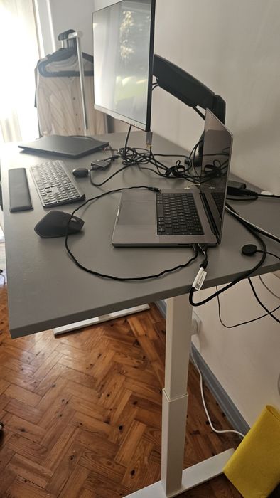 Mesa sit stand Rodulf 140x80 Cinza