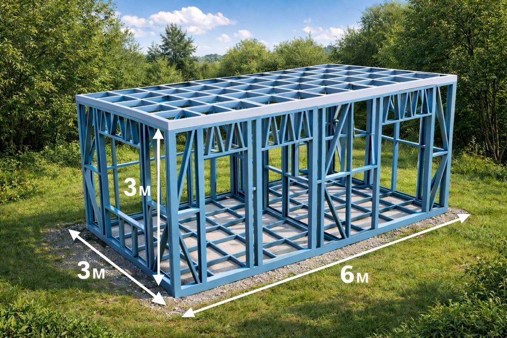 Каркас бані з ЛСТК 6×3 м – для самостійної збірки