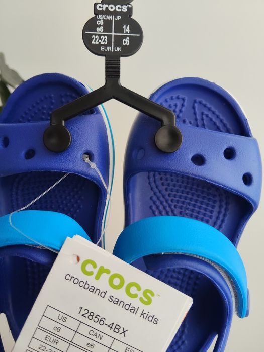 Sandałki crocs 22 niebieskie chłopiec