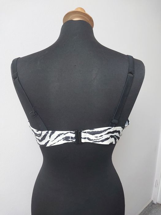 Bikini 85 D czarna panterka majtki 42