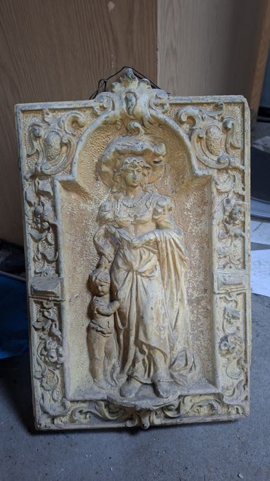 Kafel centralny pieca zabytkowy