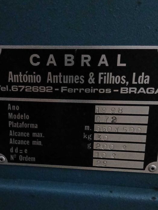 Balança Antiga Cabral 30 kg - 1998