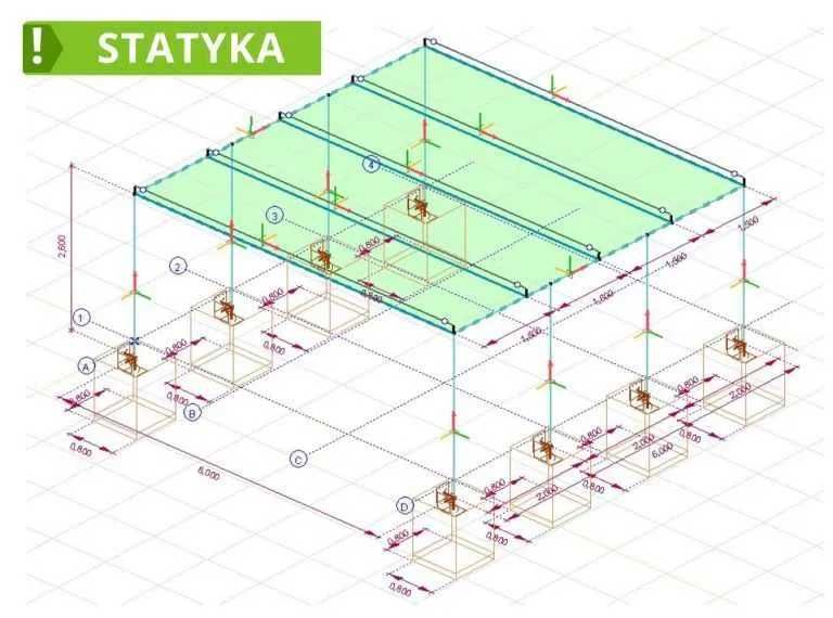 Ocieplana Wiata 4,5x6 - Garaż PIR 6cm |Profile 100x100| Brama Hörmann