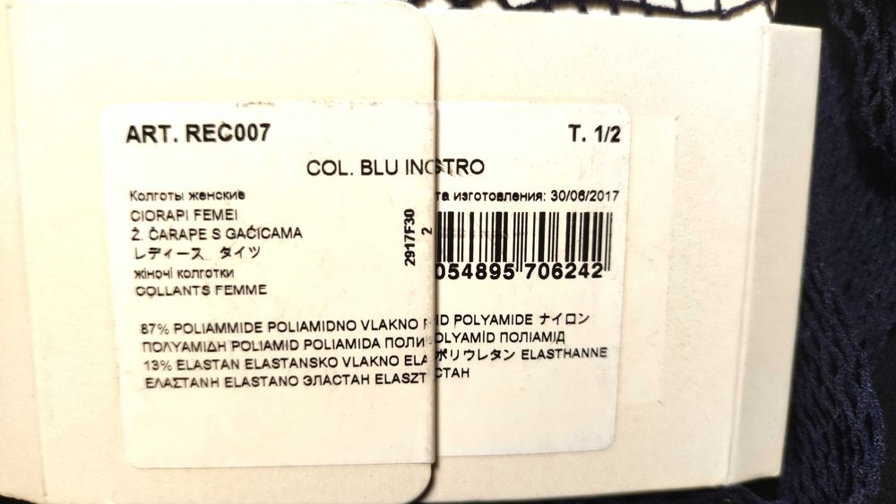 Rajstopy kabaretki Calzedonia S M • granatowe • duże oczka • nowe