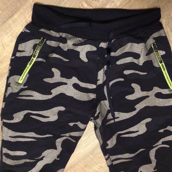 Calças de jogging na moda, XXL, em azul escuro/refletoras, como NOVO