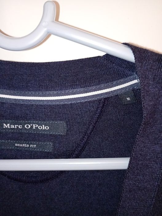 Sweter Marc O'polo M męski rozpinany wełna 100% granatowy