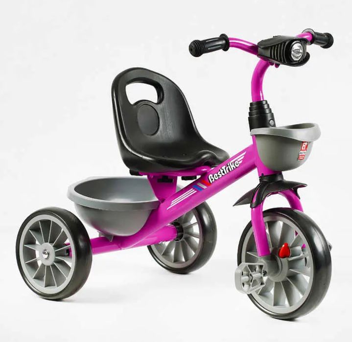 Велосипед дитячий трьохколісний Best Trike, EVA колеса 12’’, 10’’