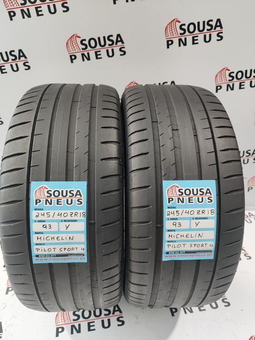 2 pneus semi novos 245-40ZR18 Michelin - Oferta dos Portes 150 Euros