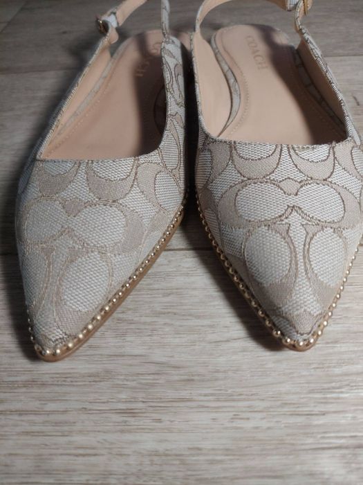 туфли балетки Coach Slingback Ballerina Flats in Signature Jacquard