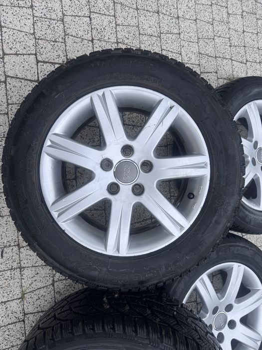 Koła alufelgi 16” Audi 5x112 z oponami zimowymi 225/55/16