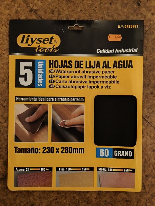 Folhas de Lixa de Água da marca Liyset Tools