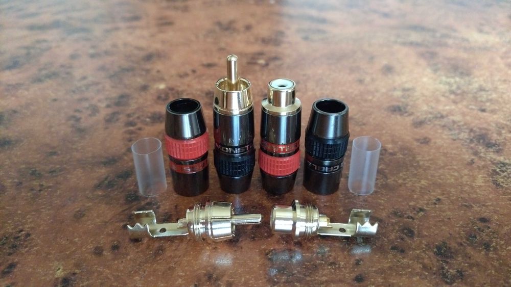 RCA прямые, угловые, штаны, феррит-фильтр TDK 7мм, кабель MOGAMI W2534