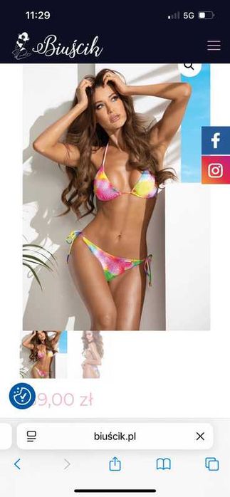 Nowy dwuczęściowy kostium kąpielowy Sally-D Juicy Gabbiano S