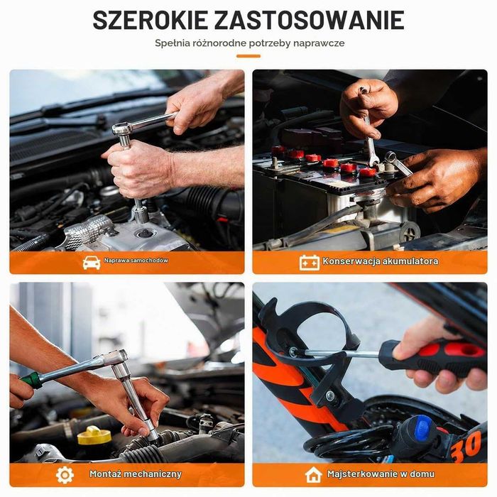 Zestaw narzędzi TLGREEN 95 elementów w walizce czerwony