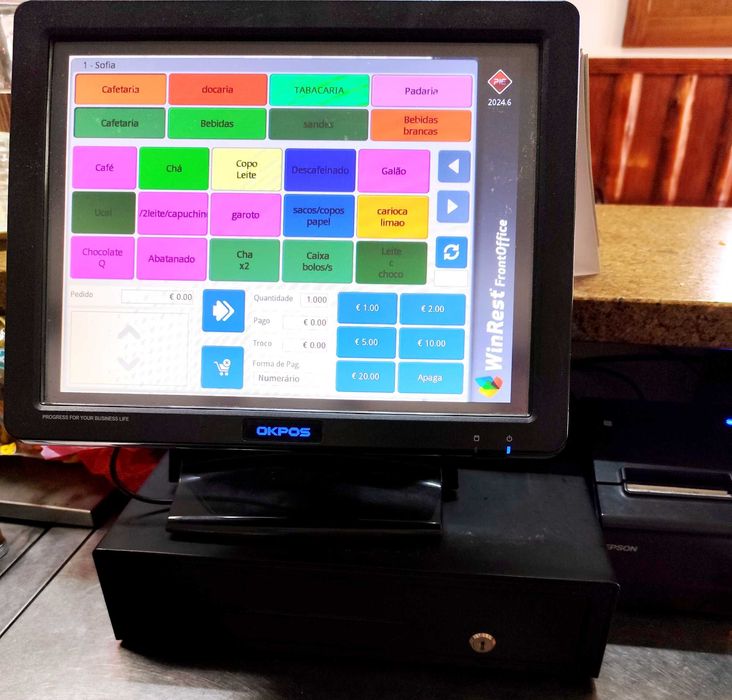 Vende se POS, caixa registadora e impressora