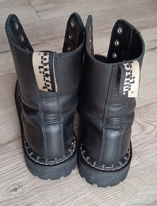 Skórzane glany BRILU  czarne r.38