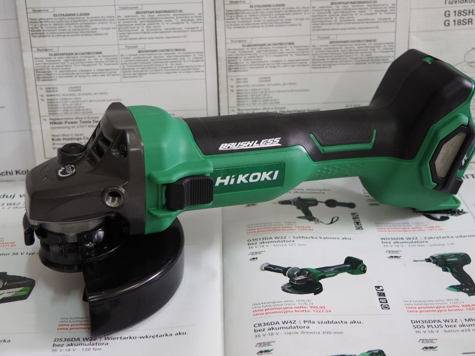Szlifierka kątowa HIKOKI G 3613 DA bezszczotkowa regulacja obr. 36v