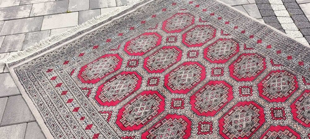 Buchara ręcznie tkany dywan wełniany 237 x 150 cm wełna