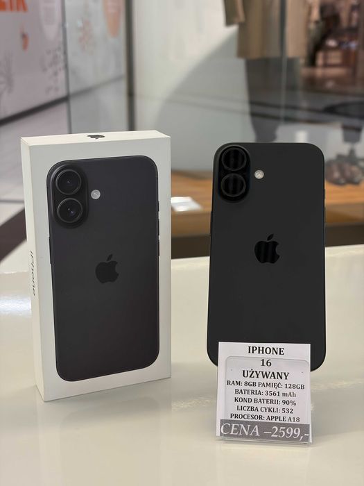 iPhone 16 128GB Bat 90% Topcase Vivo *Raty 0%