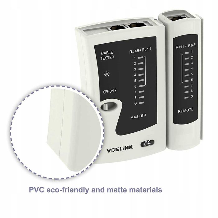Tester LED do kabli sieciowych LAN RH11/RJ45 VCELINK