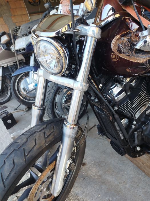 Harley FXLR Low Rider - przedni widelec zawieszenie lagi+półki+ oska