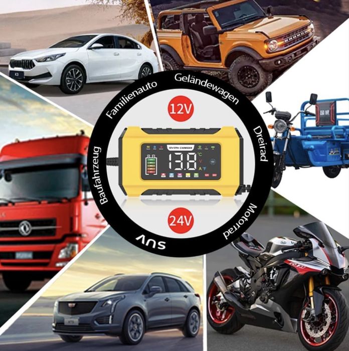 Зарядний пристрій 15A 12v-24v LifepO4 AGM GEL  Свинець відновлення АКБ