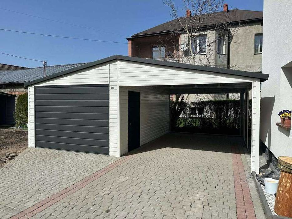 Garaż blaszany Konstrukcja profil zamknięty OCYNKOWANY