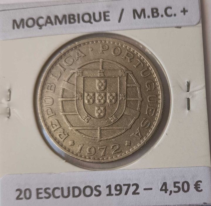 2 Moedas Portuguesas 20 Escudos ( Níquel ) da Ex Colónia de Moçambique