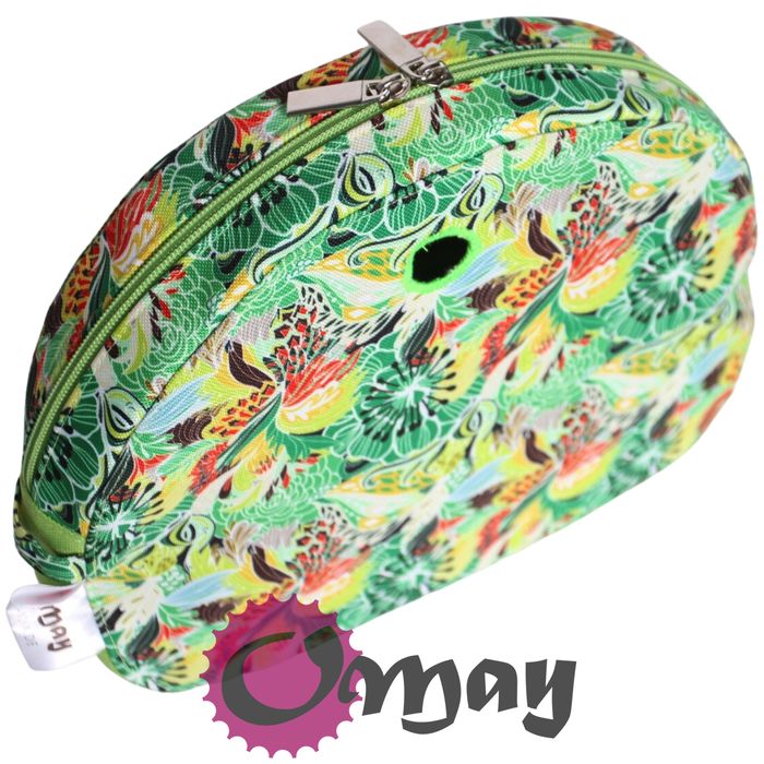 Limonkowy organizer OBAG MOON LIGHT kwiaty 2 kieszenie wkład OMAY