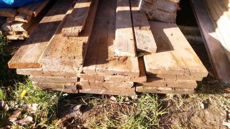 Stare deski podłoga sufit malowane i niemalowane