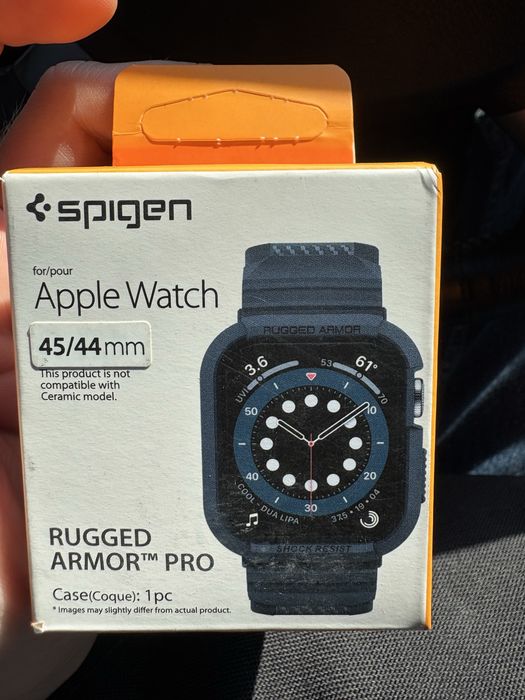 Чохол-ремінець Spigen Rugged Armor Pro Apple Watch 44/45mm Charcoal Grey (ACS00819)
