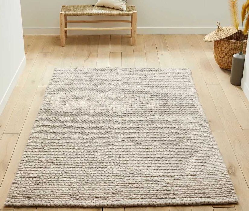 Tapete em pura lã, efeito tricot "Diano" - La Redoute