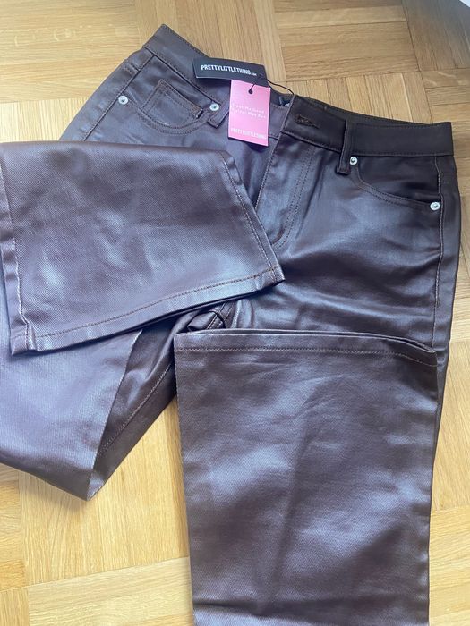 PrettyLittleThing джинси коричневі кльош