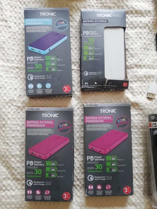Powerbank, carregadores, Doc station, adaptador Parkside Tronic