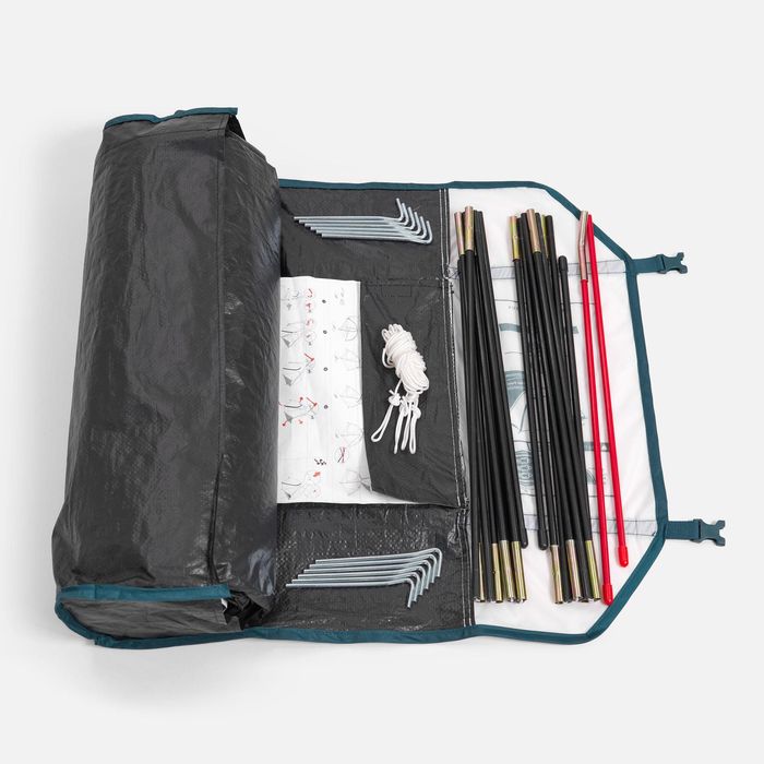Tenda de campismo 3 pessoas, MH100 Fresh & Black