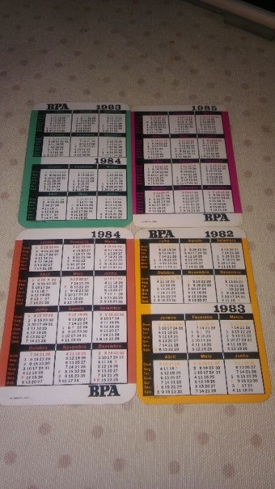 calendários Banco Português do Atlântico