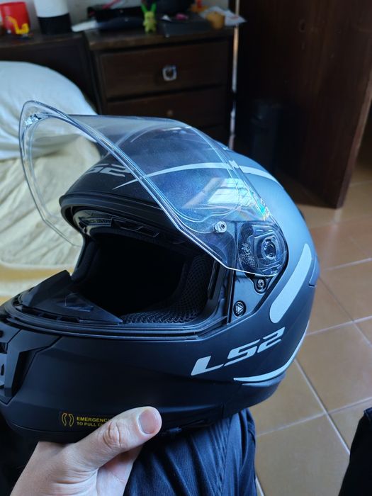 Capacete mota XL com luvas e balaclava