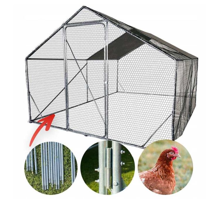 Курник вольєр для курей PetZone 12 м² вольер для кур курятник