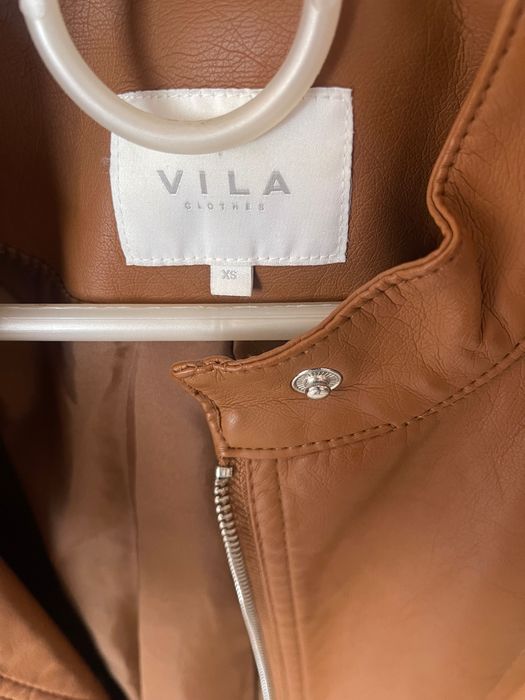Куртка шкіряна коричнева Vila XS