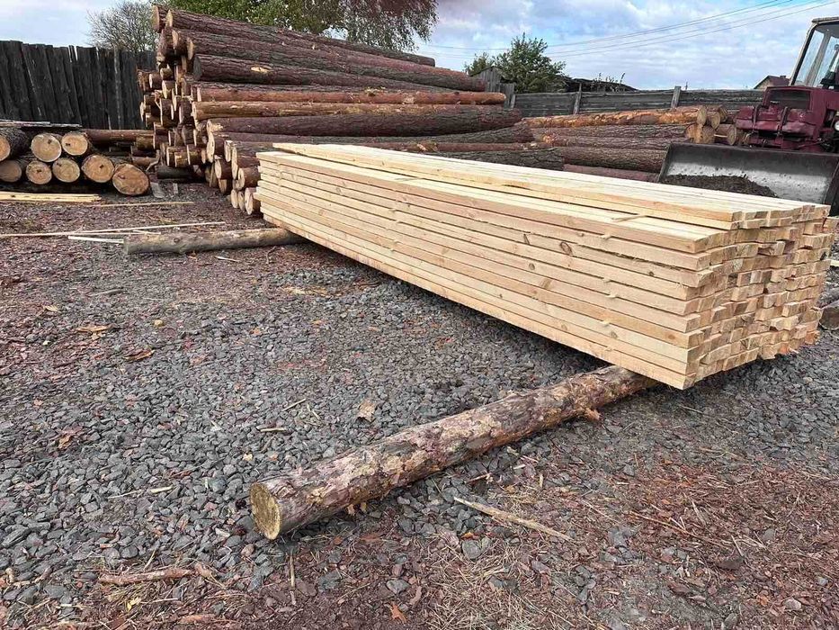 Брус (50мм 70мм 100мм), дошка (25мм 30мм 40мм) рейка 3-4-4,5-6 метра