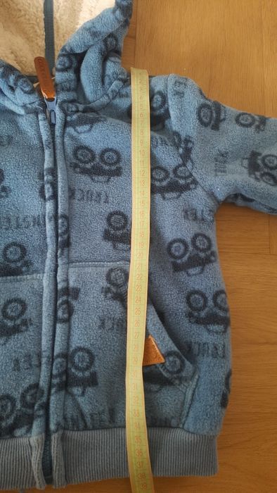 Ciepła pluszowa kurteczka/ kurtka chlopiec 92