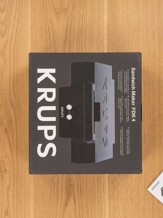 Sanduicheira Krups FDK442 Aço Inoxidável, Bom Estado, Placas Antiaderentes
