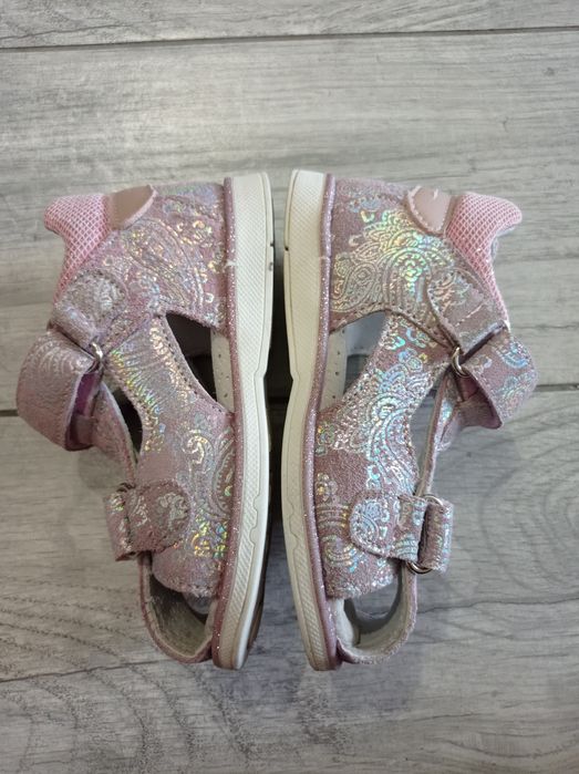 Дитячі босоніжки, сандалі для дівчинки Kimboo, рожеві, 23 см./14,5 см.