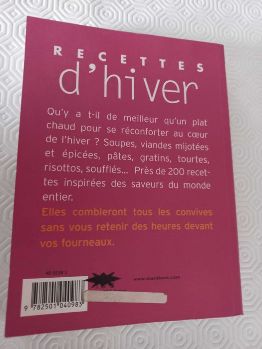 Livro de receitas em Francês