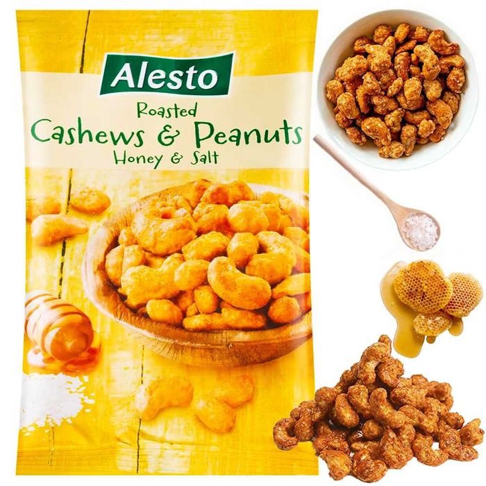 Горіхи Кешю та Арахіс з Медом і Сіллю Алесто Alesto Honey & Salt 200 г