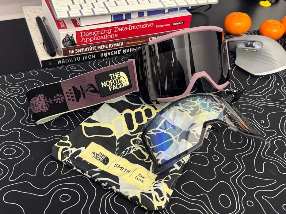 Smith Squad x TNF маска сноуборд лижі The north face зима похід борд